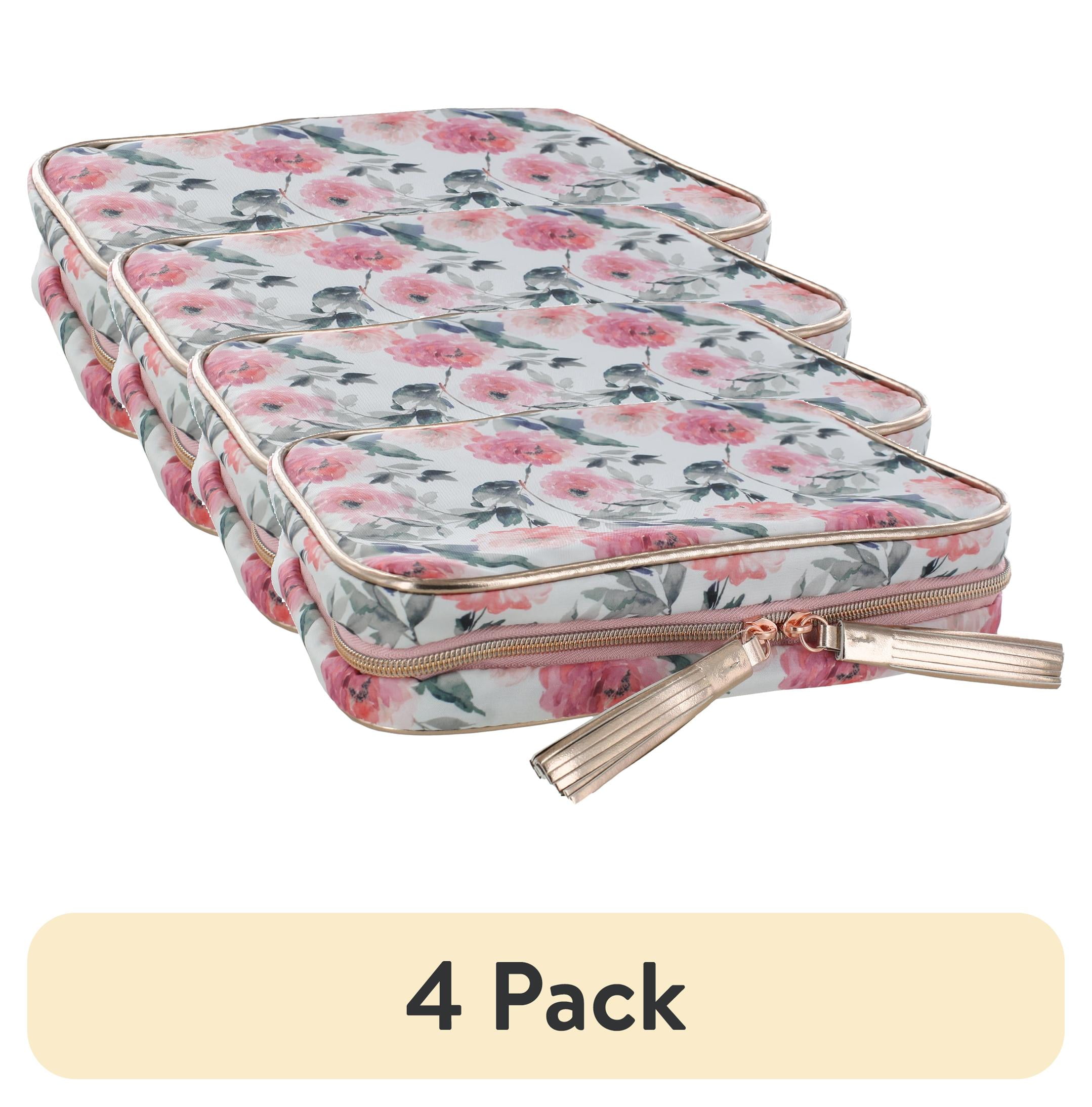 (4 pack) Beauty 360 Zippered Large Cosmetic Organizer Floral Walmart com (4 pack) Beauty 360 Zippered Large Cosmetic Organizer Floral Walmart com