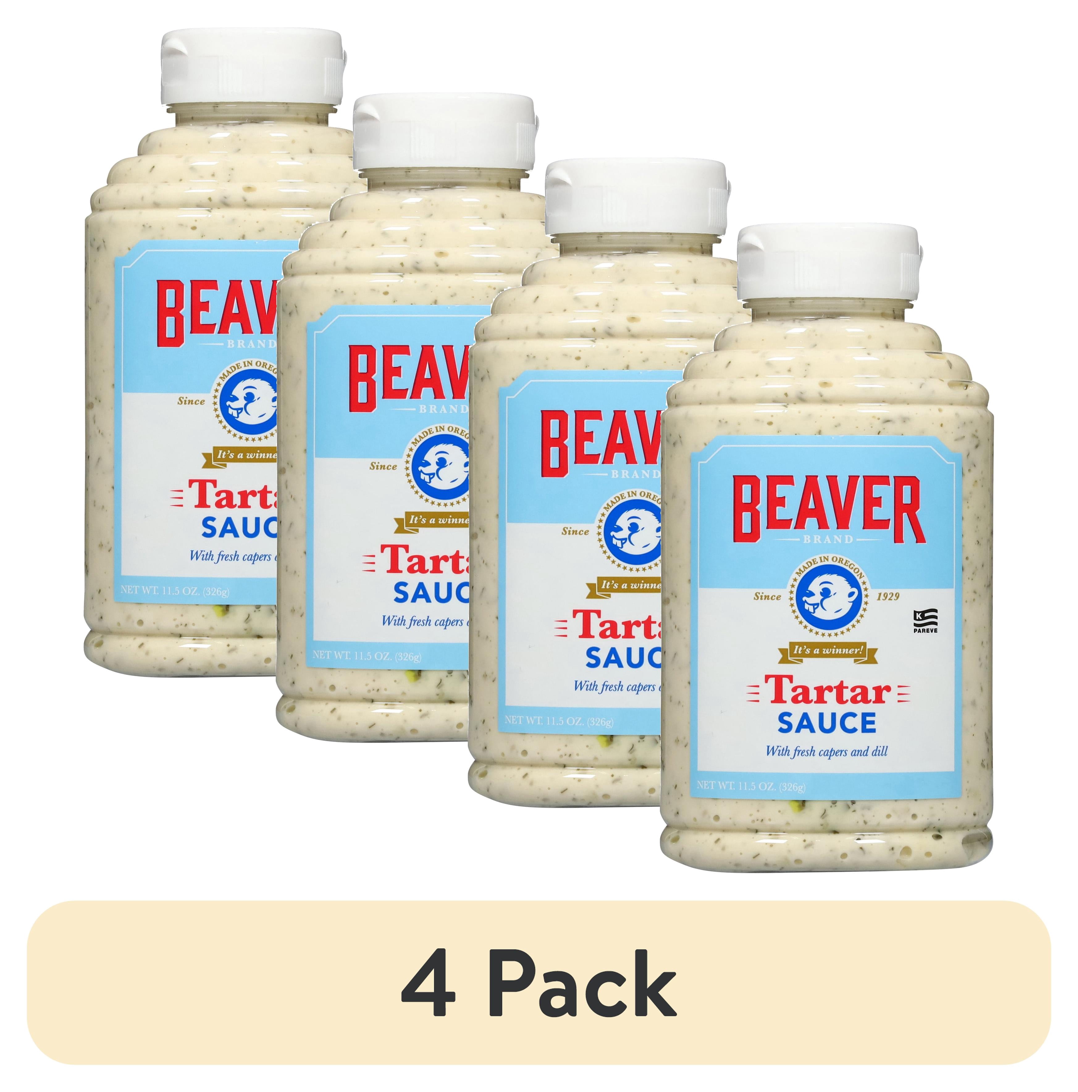 (4 pack) Beaver Brand Gourmet Seafood Tartar Sauce, 11.5 oz Bottle
