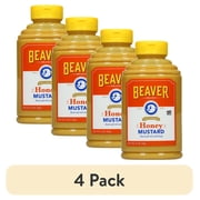 (4 pack) Beaver Brand Honey Mustard Sauce, 13 oz Bottle