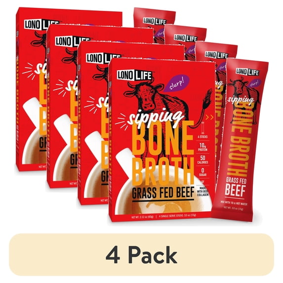 (4 pack) Beef Bone Broth - 4 Pack Stick Packs