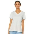 thumbnail image 1 of (4 pack) Bella & Canvas B87006024 Women Relaxed Jersey V-Neck T-Shirt, Vintage White - Medium, 1 of 5