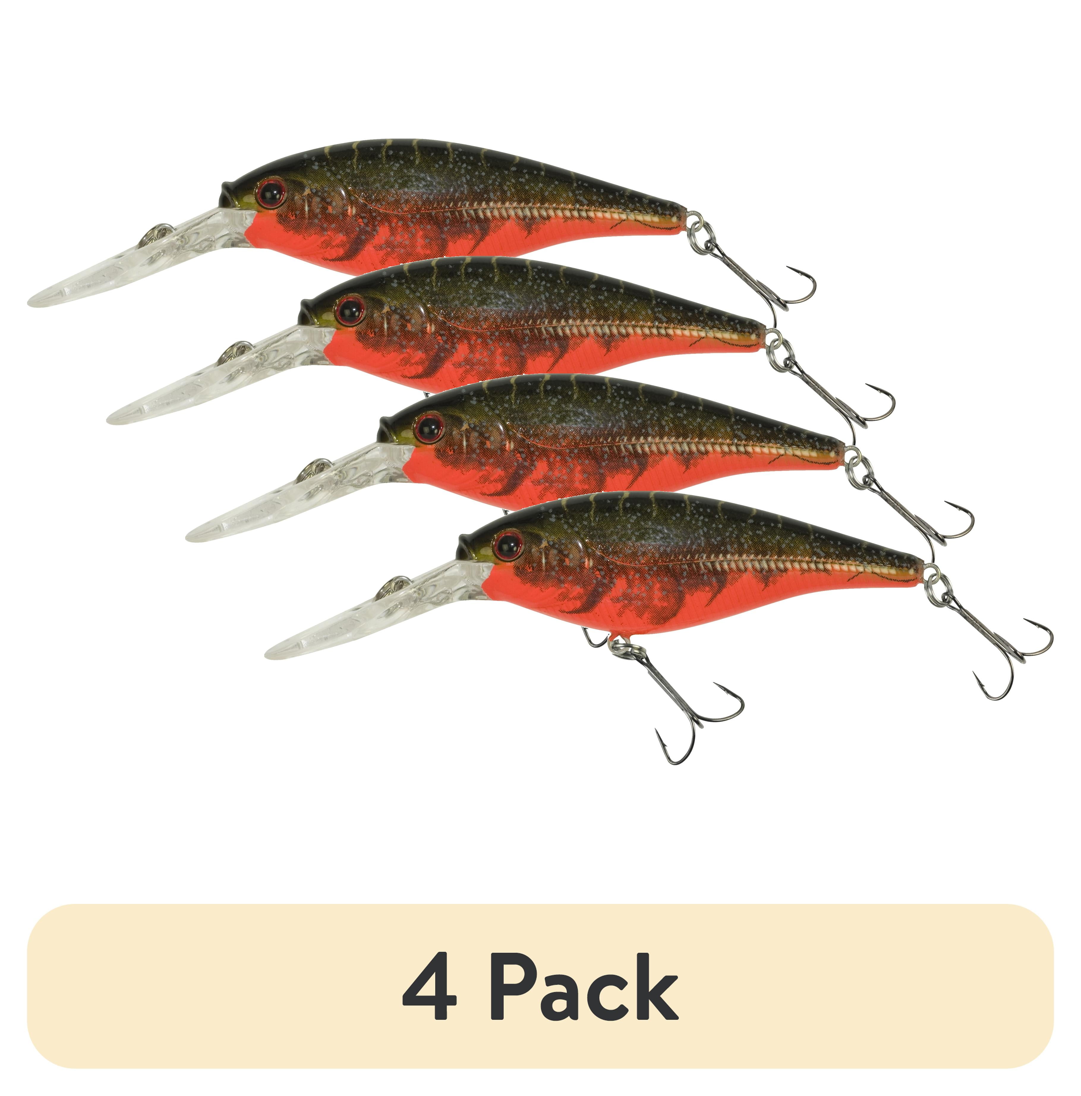 (4 pack) Berkley Flicker Shad Fishing Lure, Red Tiger, 1/2 oz