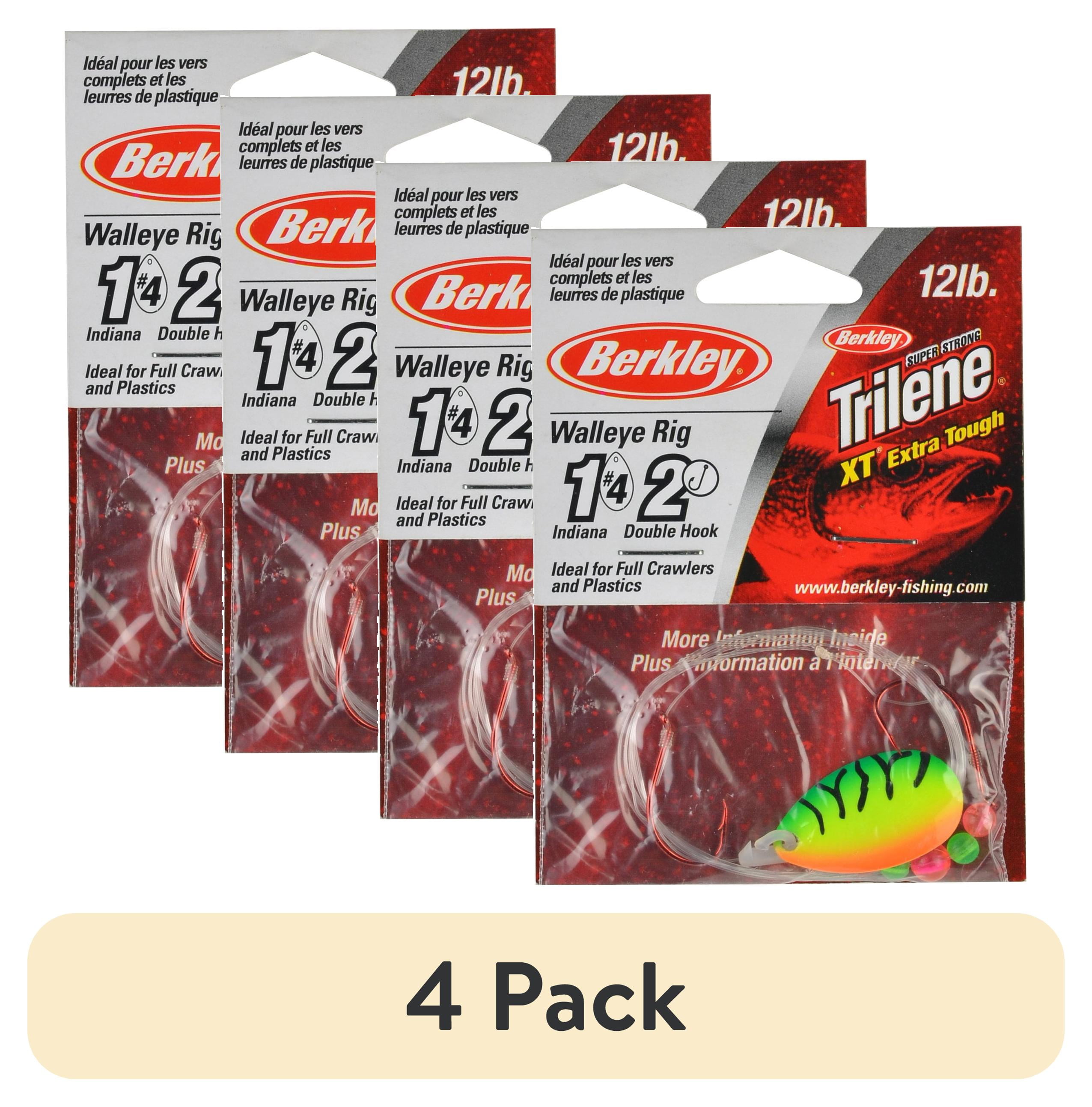 Wire Walleye Rig (4 pack) Berkley Walleye Mono Rig, Firetiger Indiana Blade, 4 - Walmart.com
