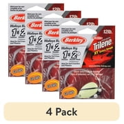 (4 pack) Berkley Walleye Mono Rig, Glow/Black Stripe Indiana Blade, 4