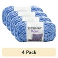 thumbnail image 1 of (4 pack) Bernat Bulky 100% Polyester Velvet Rich Blue Yarn, 315 yd, 1 of 5
