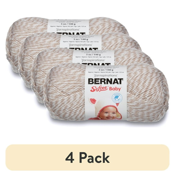 (4 pack) Bernat Softee Baby Yarn