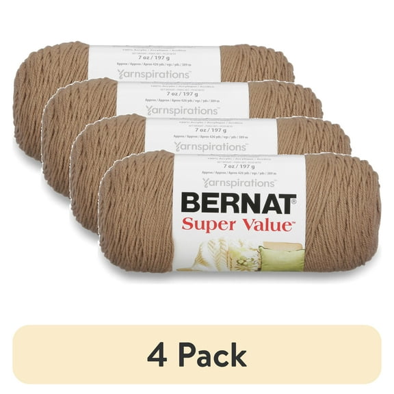 Bernat® Super Value™ #4 Medium Acrylic Yarn, Honey 7oz/197g, 426 Yards