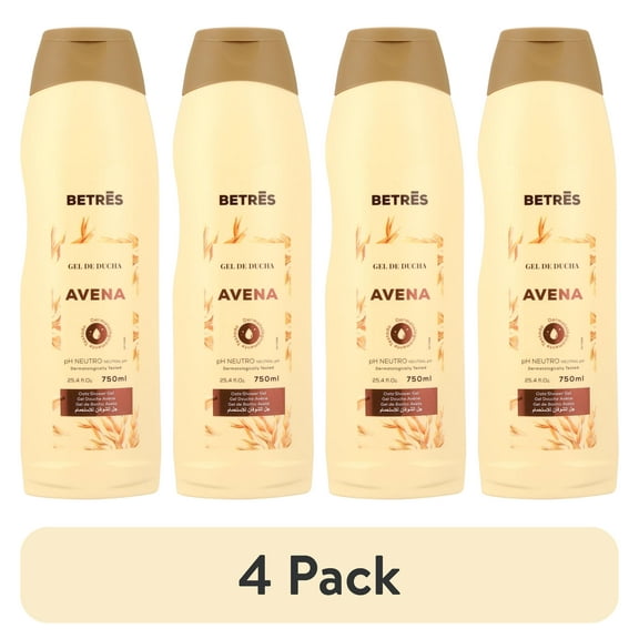 (4 pack) Betres Oatmeal Body Wash, Aloe And Glycerin, 25.4 fl. Oz.