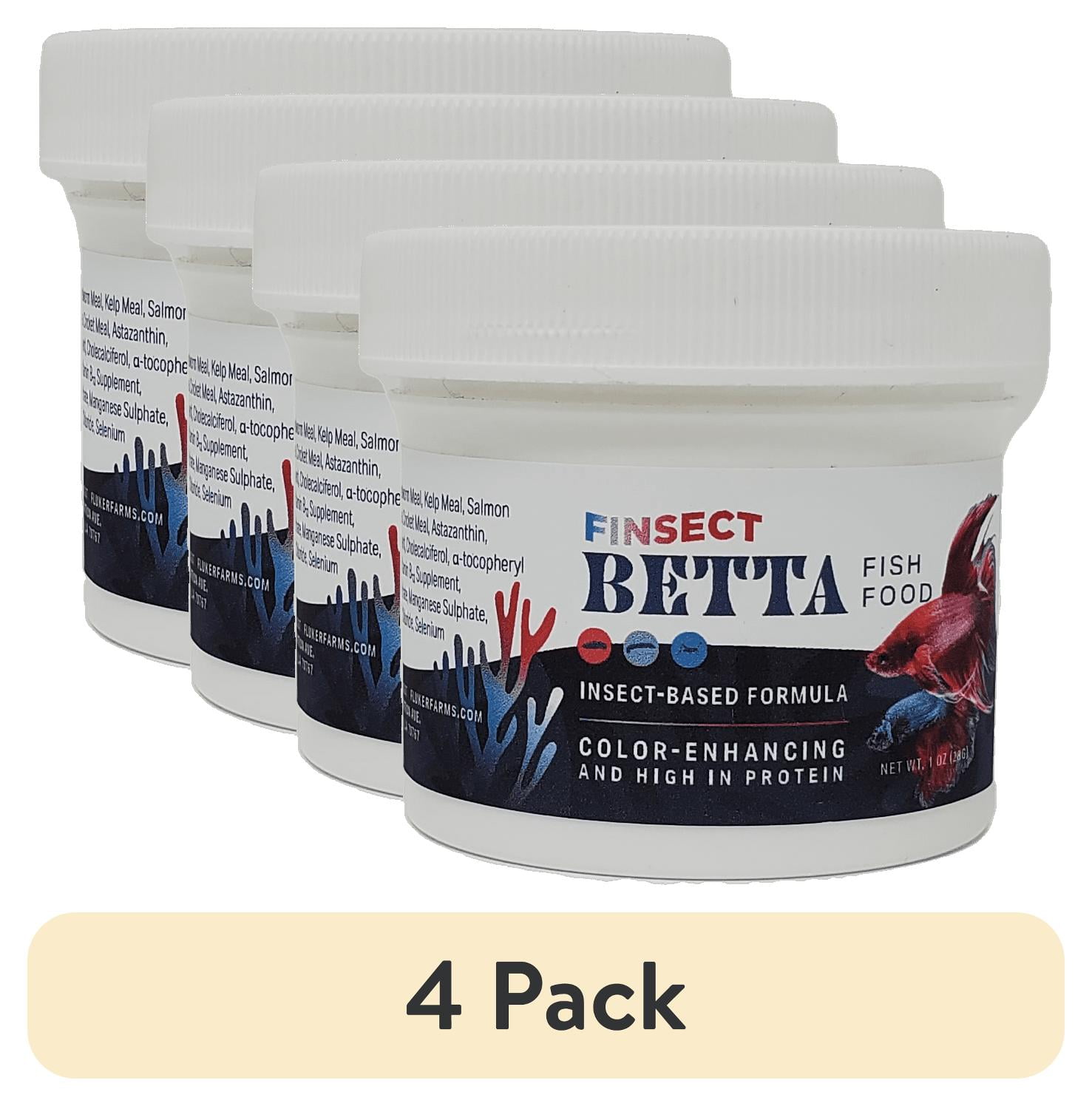 (4 pack) Betta Fish Food Crumbles