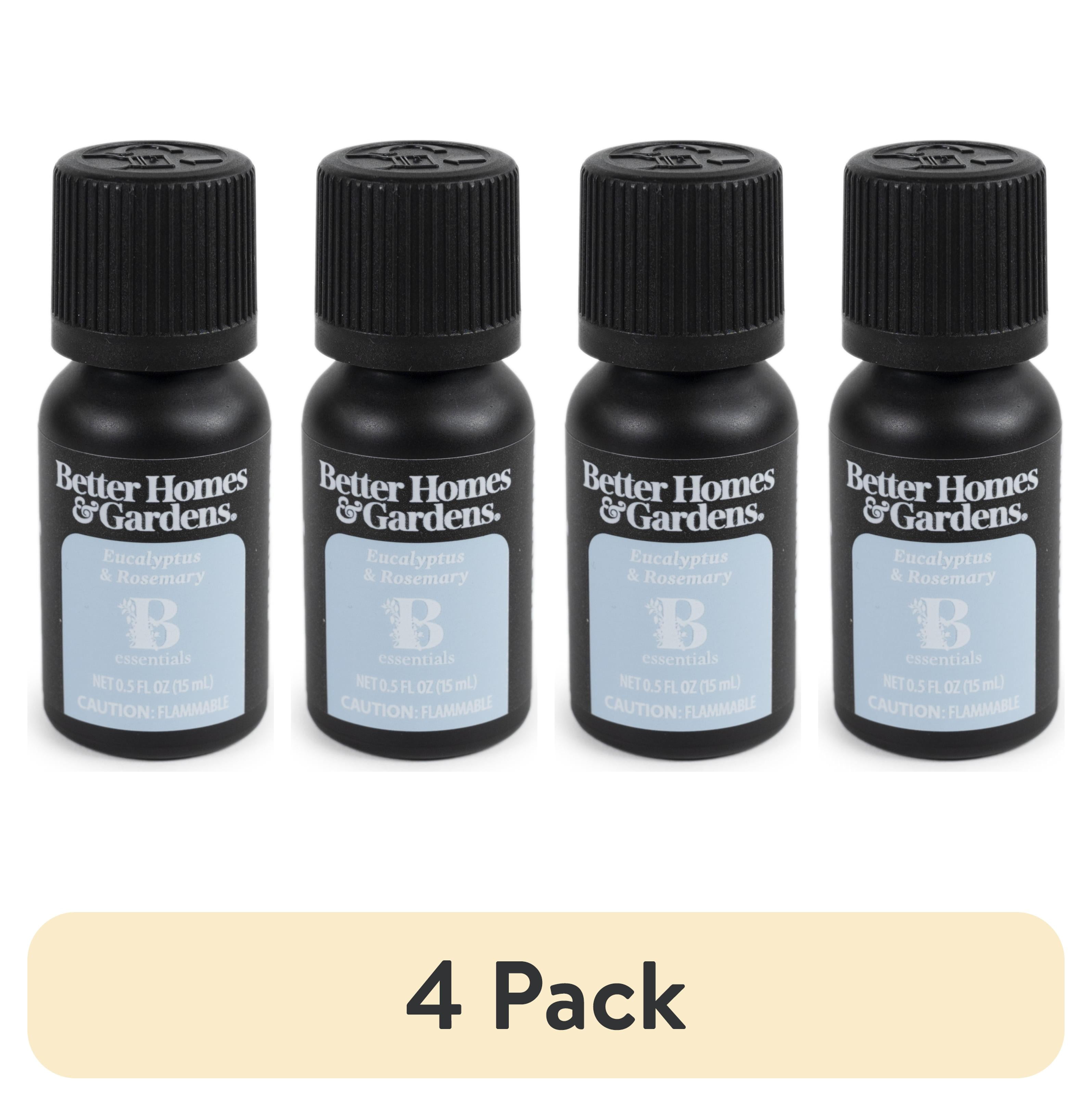 (4 pack) Better Homes & Gardens 100% Pure Essential Oil: Eucalytpus & Rosemary, 15mL