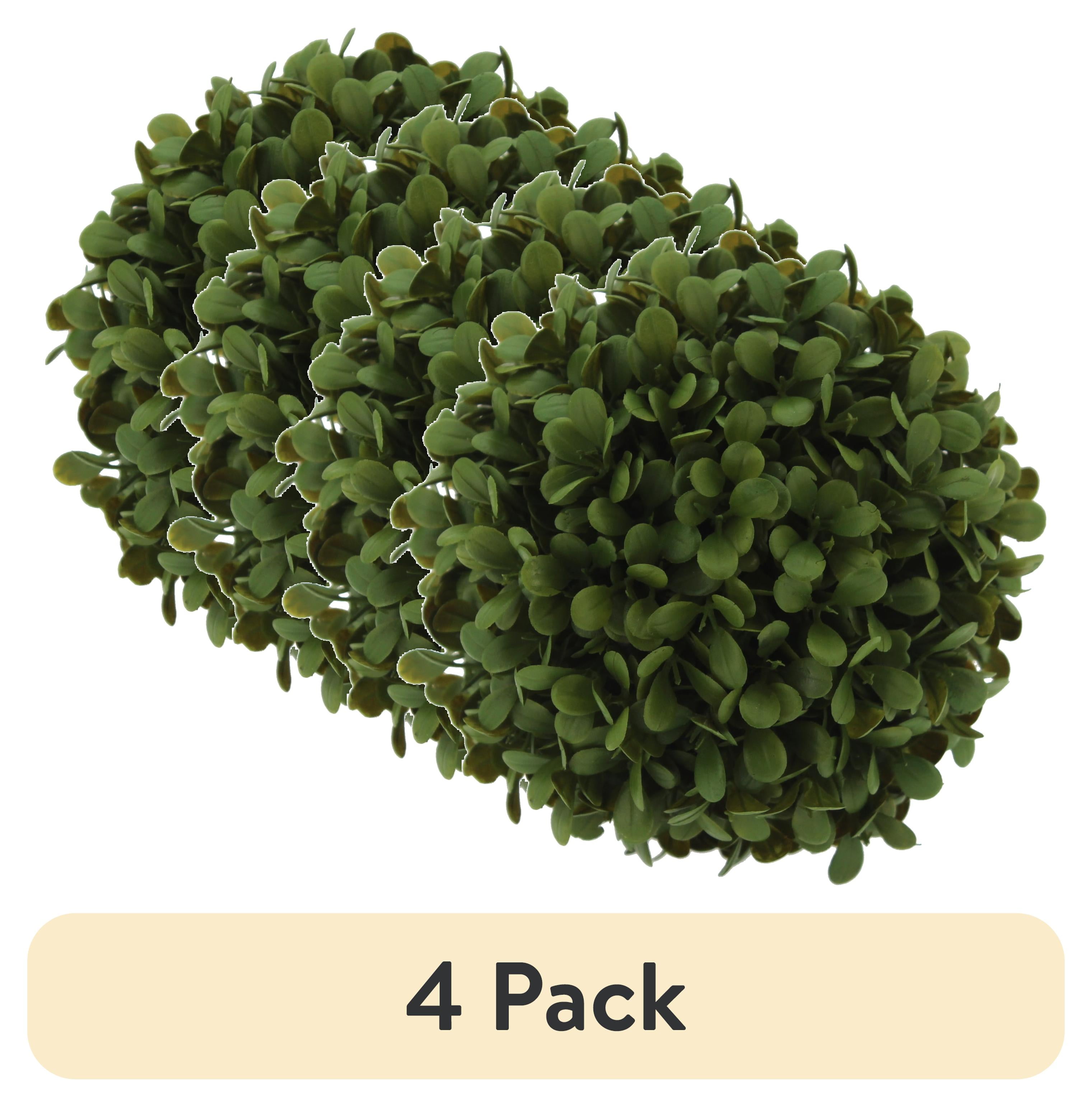 (4 pack) Better Homes & Gardens Artificial Green Boxwood Plant Orb, 4.5 in