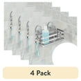 thumbnail image 1 of (4 pack) Better Homes & Gardens Adhesive or Suction Mount Shower Storage Basket, Satin Nickel, 1 of 10