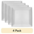 thumbnail image 1 of (4 pack) Better Homes & Gardens Anderson Cream Square-Shaped Stoneware Salad Plate, 1 of 4