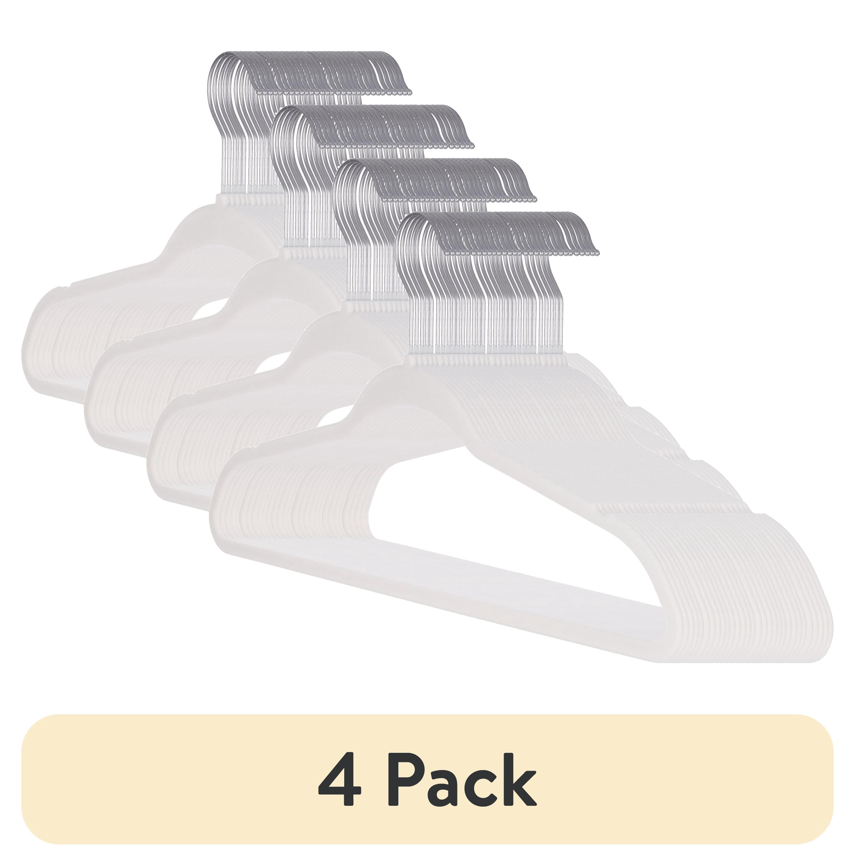 (4 pack) Better Homes & Gardens Beige Ultra Slim Velvet Non-Slip Clothes Hangers 30 Pack