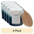 thumbnail image 1 of (4 pack) Better Homes and Gardens Blue Fern and Citrus Scented 2-Wick Ombre Jar Candle 12oz., 1 of 10