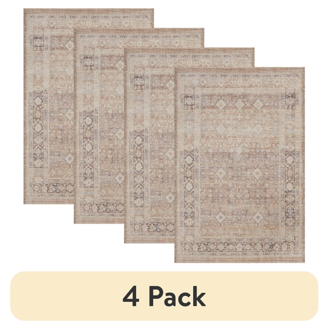 24x35 Rug (4 pack) Better Homes & Gardens Brown Diamond Persian Indoor 24