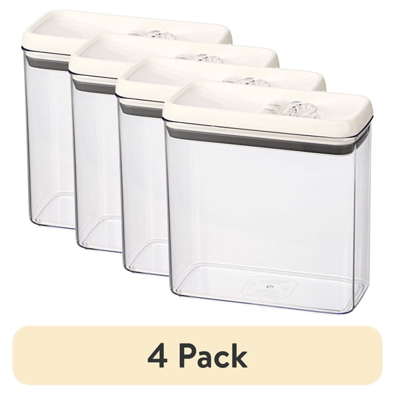 (4 pack) Better Homes & Gardens Flip-Tite Rectangular 11.1 Cup Food Storage Container