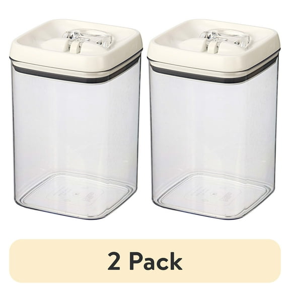 (4 pack) Better Homes & Gardens Canister - 13.8 Cup Flip-Tite® Square Food Storage Container