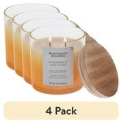 (4 pack) Better Homes and Gardens Lemon Balm and Cedar Scented 2-Wick Ombre Jar Candle 12oz.