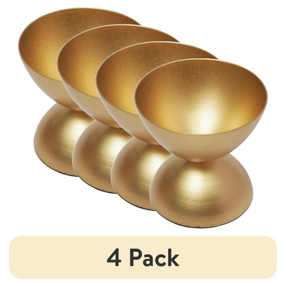 (4 pack) Better Homes & Gardens Metal Gold Incense Burner