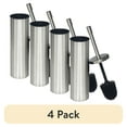 thumbnail image 1 of (4 pack) Better Homes & Gardens Metal Toilet Brush and Holder, Satin Nickel, 1 of 6
