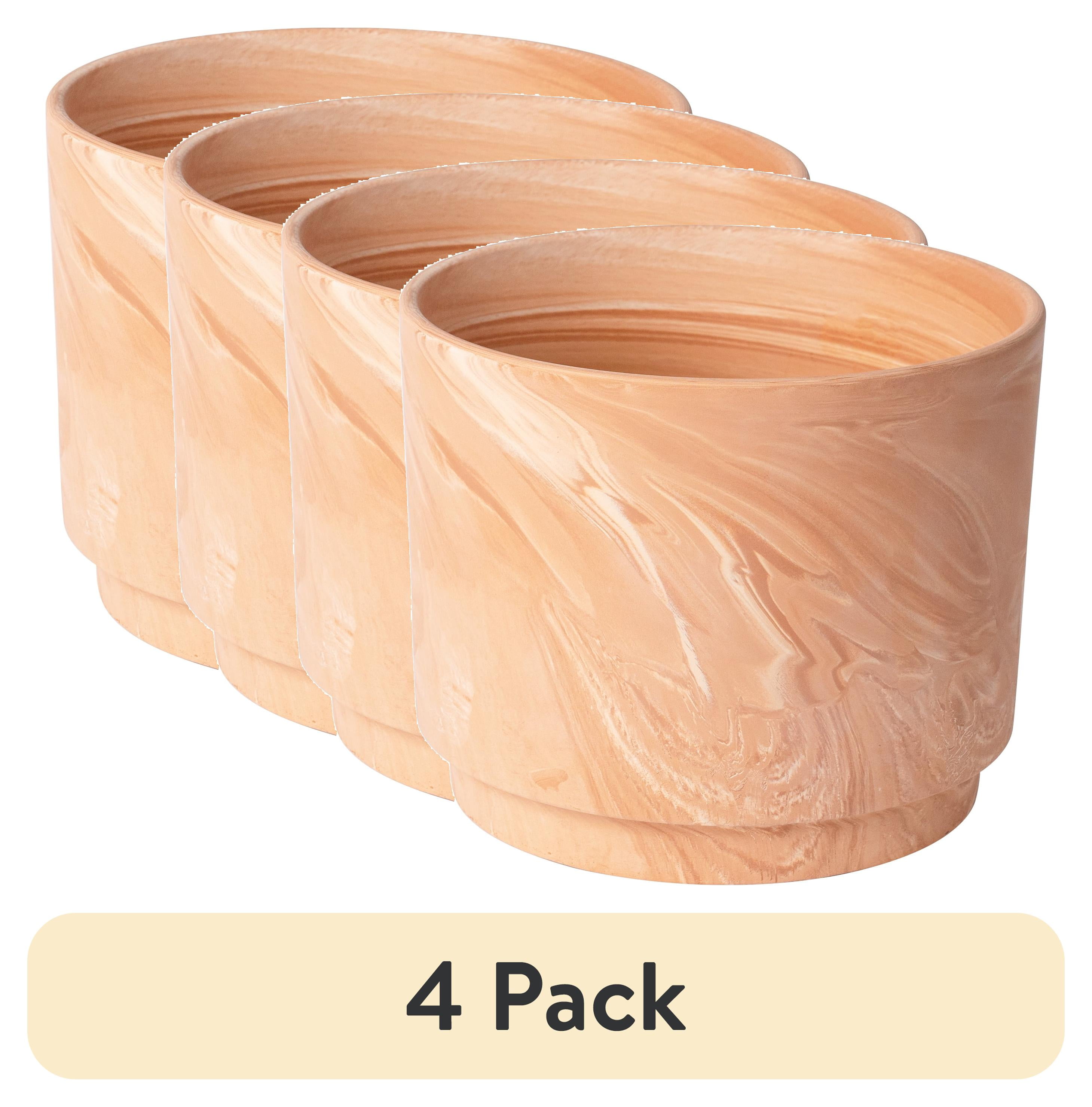 (4 pack) Better Homes & Gardens Pottery 8" Anne Terracotta Planter,