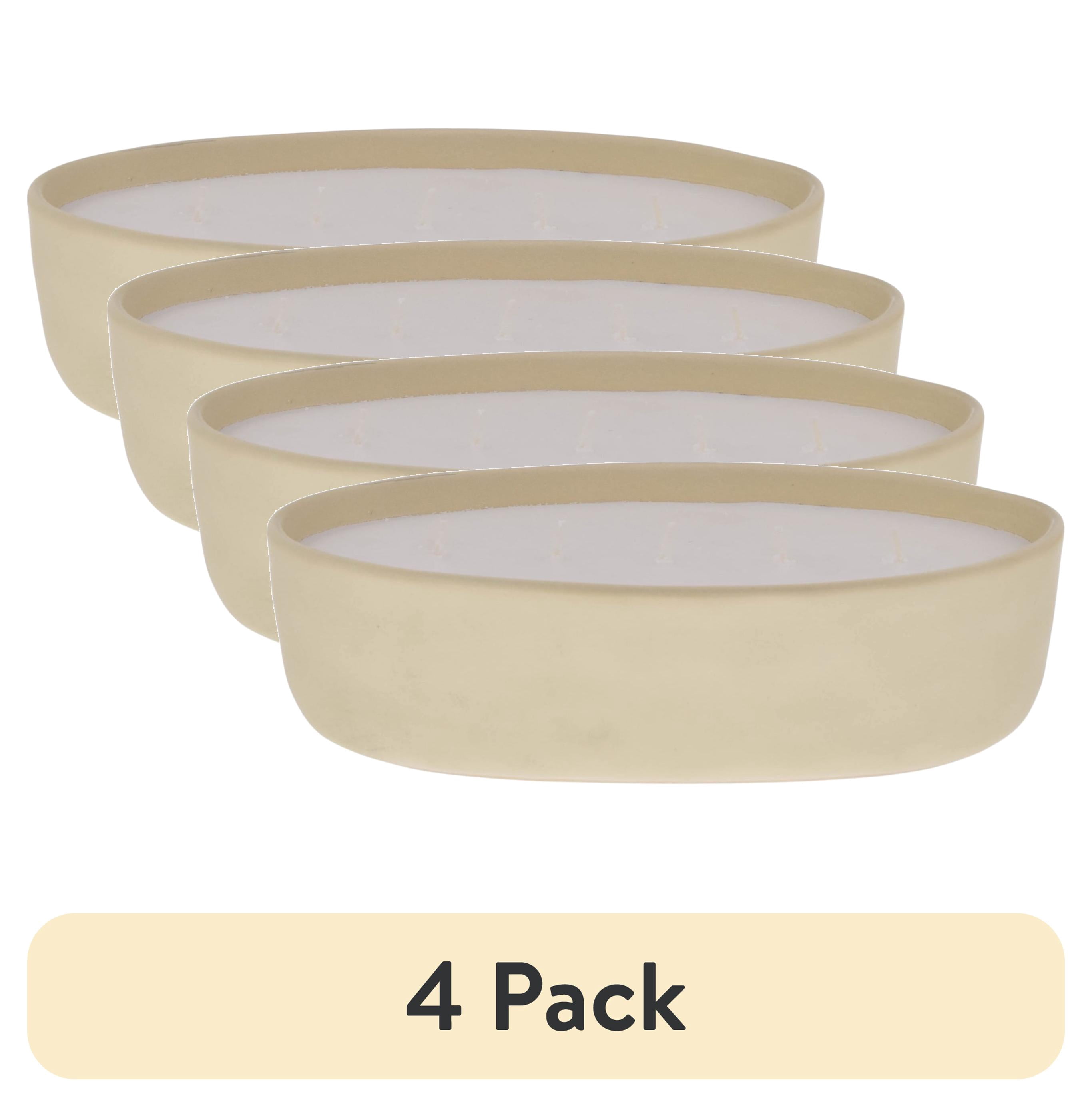 (4 pack) Better Homes & Gardens 40.5 oz 5-Wick Ceramic Candle, Red Lava & Citrus, Beige
