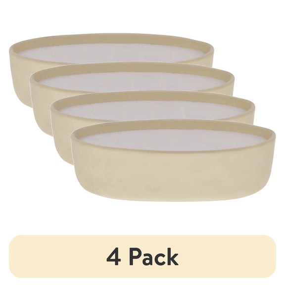 (4 pack) Better Homes and Gardens 5-Wick 40.5 oz Ceramic Candle, Red Lava & Citrus, Beige