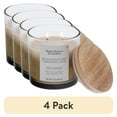 thumbnail interactive-video image 1 of (4 pack) Better Homes and Gardens Sandalwood Cardamom Musk Scented 2-Wick Ombre Jar Candle 12oz., 1 of 11