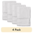 thumbnail image 1 of (4 pack) Better Homes & Gardens Signature Soft Solid Cotton Bath Towel, Arctic White, 1 of 15