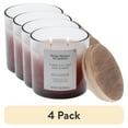 thumbnail interactive-video image 1 of (4 pack) Better Homes and Gardens Tobacco Leaf and Amber Scented 2-Wick Ombre Jar Candle 12oz., 1 of 11
