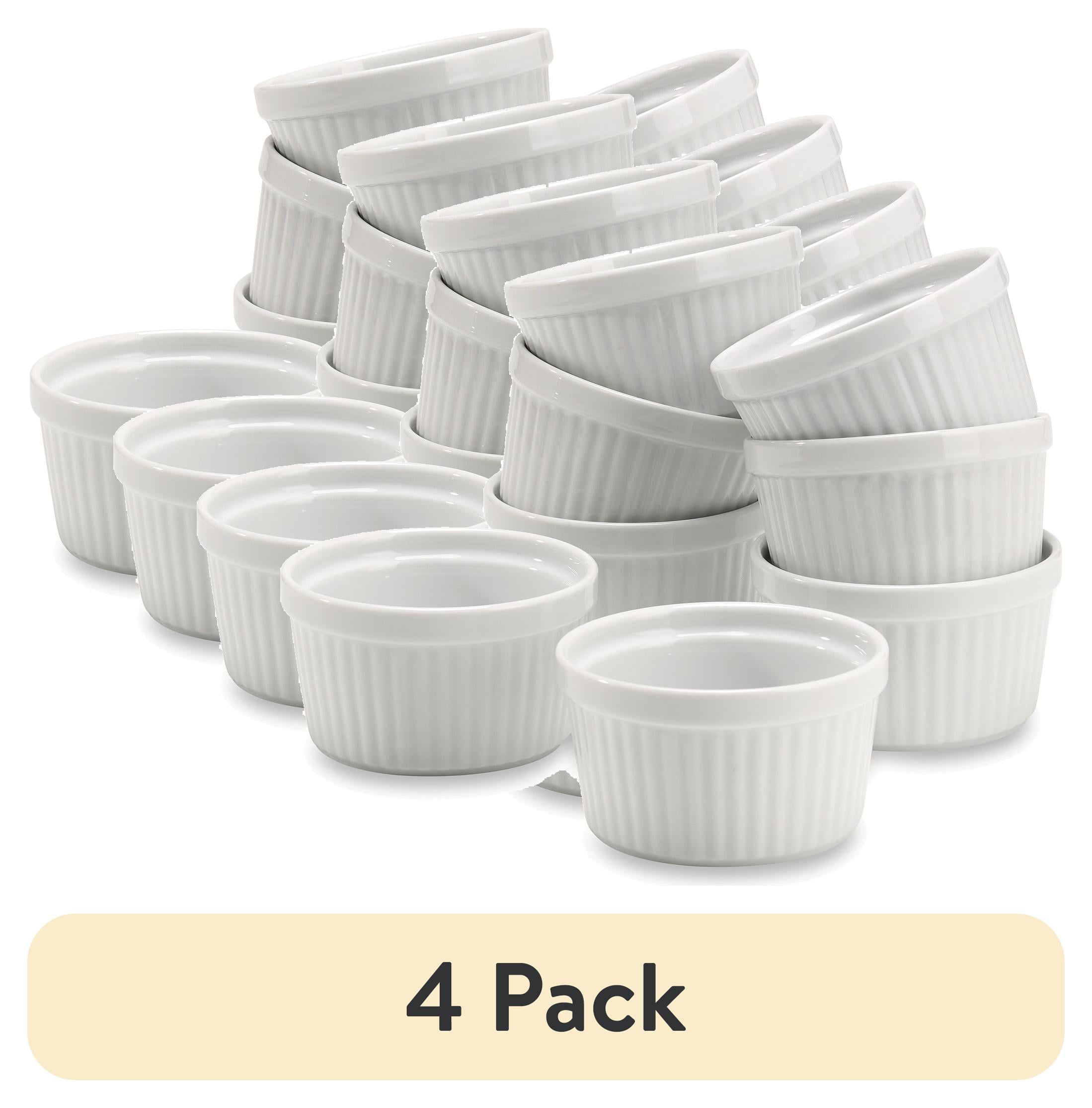 (4 pack) Better Homes & Gardens White Porcelain Ramekin, 0.42 lb - Walmart.com