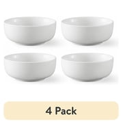 4 pack 4 pack Better Homes & Gardens White Porcelain Round Dipped Bowl