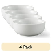 (4 pack) Better Homes & Gardens White Porcelain Round Dipped Bowl