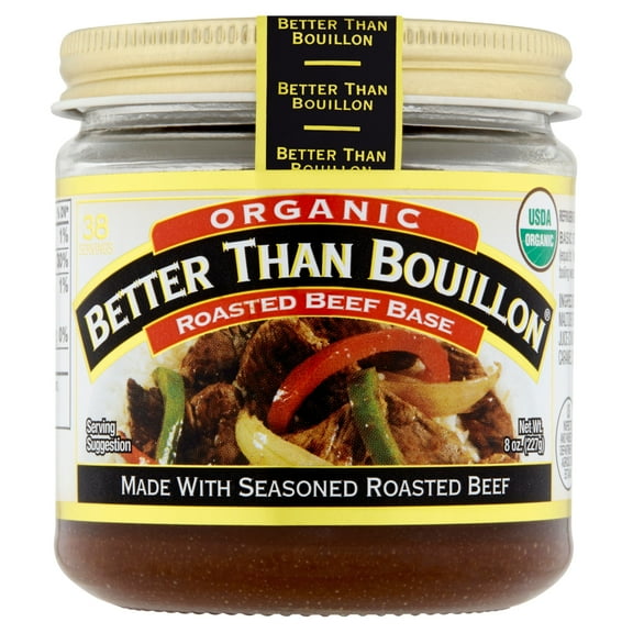 (4 pack) Better Than Bouillon Organic Roasted Beef Base, Shelf-Stable, 8 oz Jar