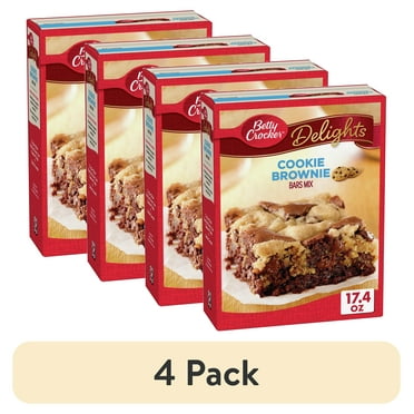 (4 pack) Betty Crocker Delights Cookie Brownie Bar Mix, 17.4 oz.