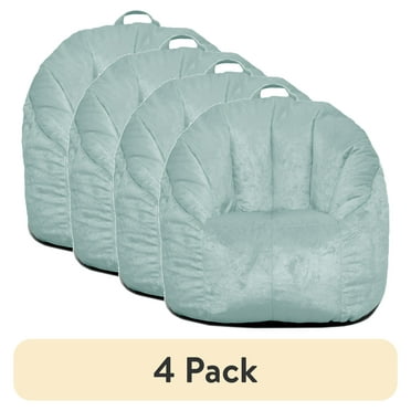(4 pack) Big Joe Joey Bean Bag Chair, Plush, Kids/Teens, 2.5ft, Turquoise
