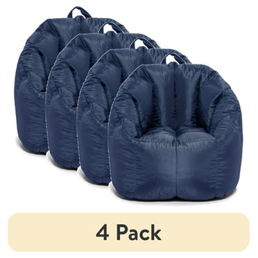 (4 pack) Big Joe Joey Bean Bag Chair, Smartmax, Kids/Teens, 2.5ft, Navy