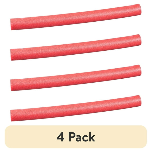 (4 pack) Big Joe Mega Swim Pool Noodle (Single Unit), Red, 48 inches long