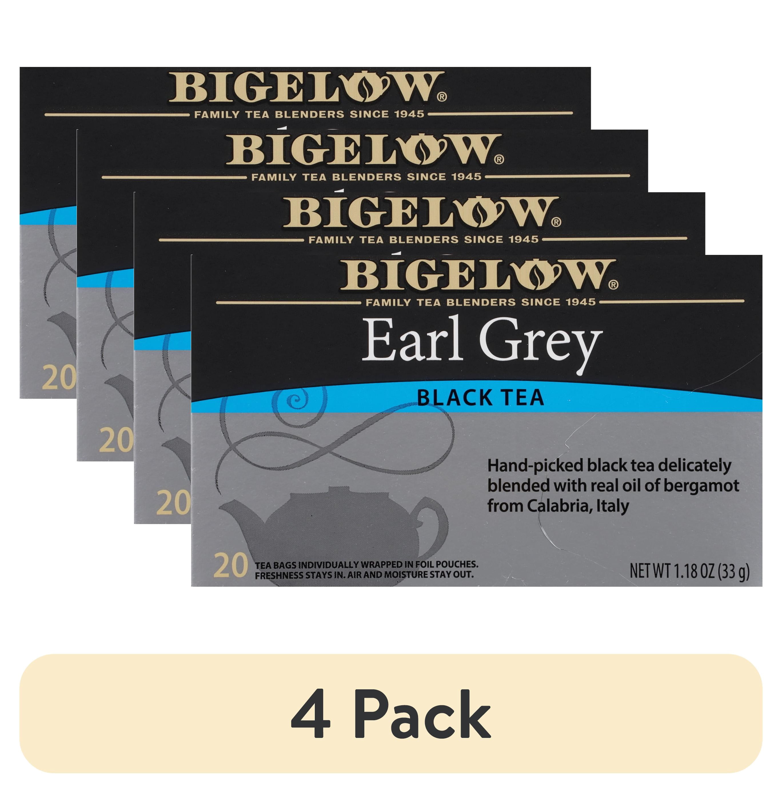 (4 pack) Bigelow Earl Grey, Black Tea Bags, 20 Count