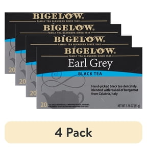 (4 pack) Bigelow Earl Grey, Black Tea Bags, 20 Count