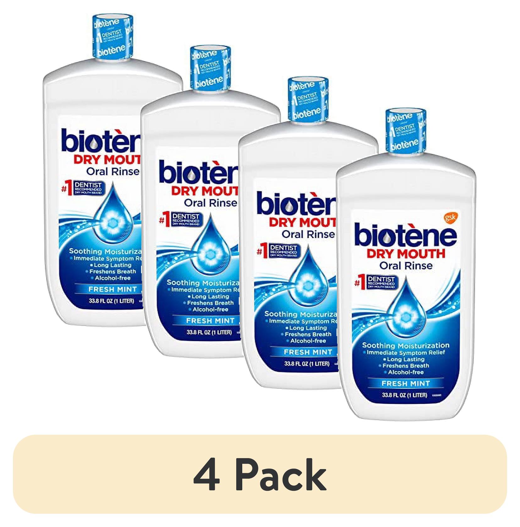 (4 pack) Biotene Oral Rinse Mouthwash for Dry Mouth, Breath Freshener ...