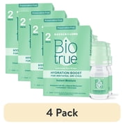 4 pack Biotrue Hydration Boost Preservative Free Eye Drops for Dry Eyes and Lubricant, 10 mL, 2 Pack