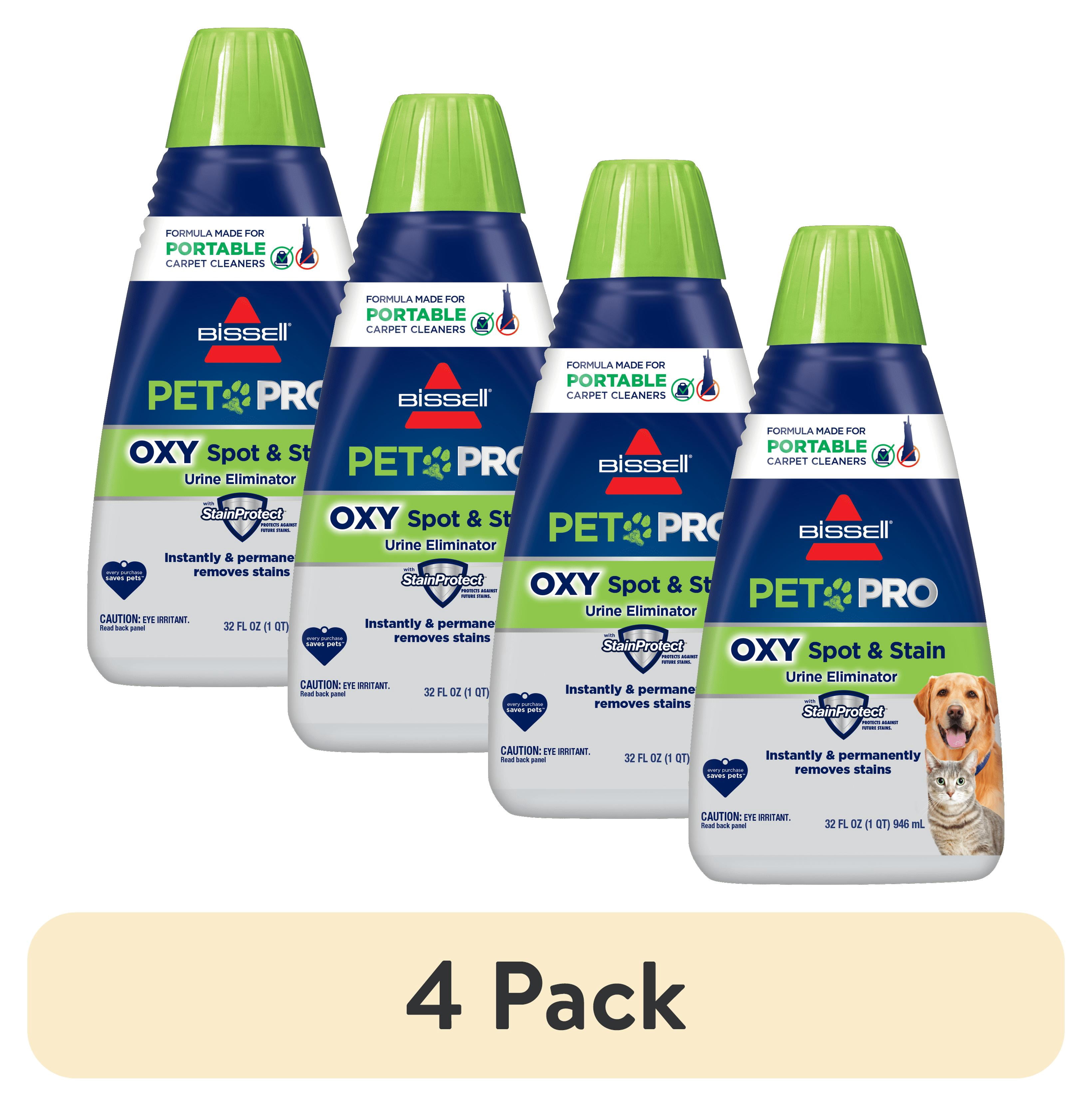 (4 pack) Bissell PET PRO OXY Spot & Stain Formula for Portable Carpet Cleaners 2034