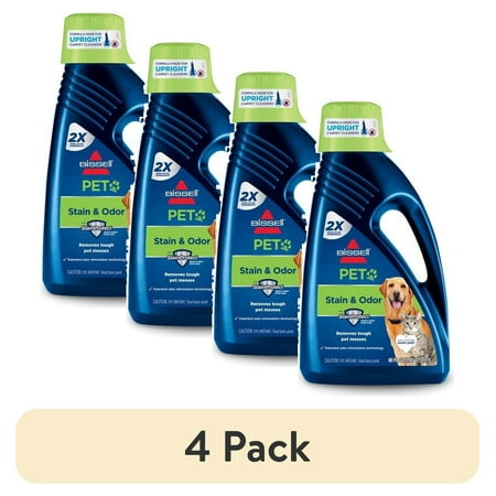 (4 pack) Bissell Pet Stain & Odor Detergent, 60 fl oz