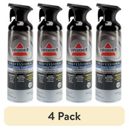 (4 pack) Bissell Professional Commercial Carpet Stain Remover Spray Bottle, Fresh, 14 fl oz
