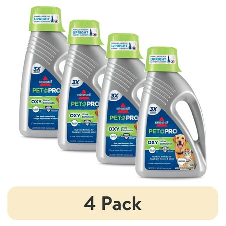 (4 pack) BISSELL Professional Pet Urine Elimator with Oxy and Febreze Carpet Cleaner Shampoo