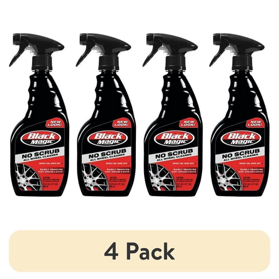(4 pack) Black Magic No Scrub All Wheel Cleaner 23 oz - BM41023W