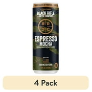 (4 pack) Black Rifle Coffee Company Iced Flavored Espresso Mocha, Ready to Drink for Instant Energy, 11oz, Can