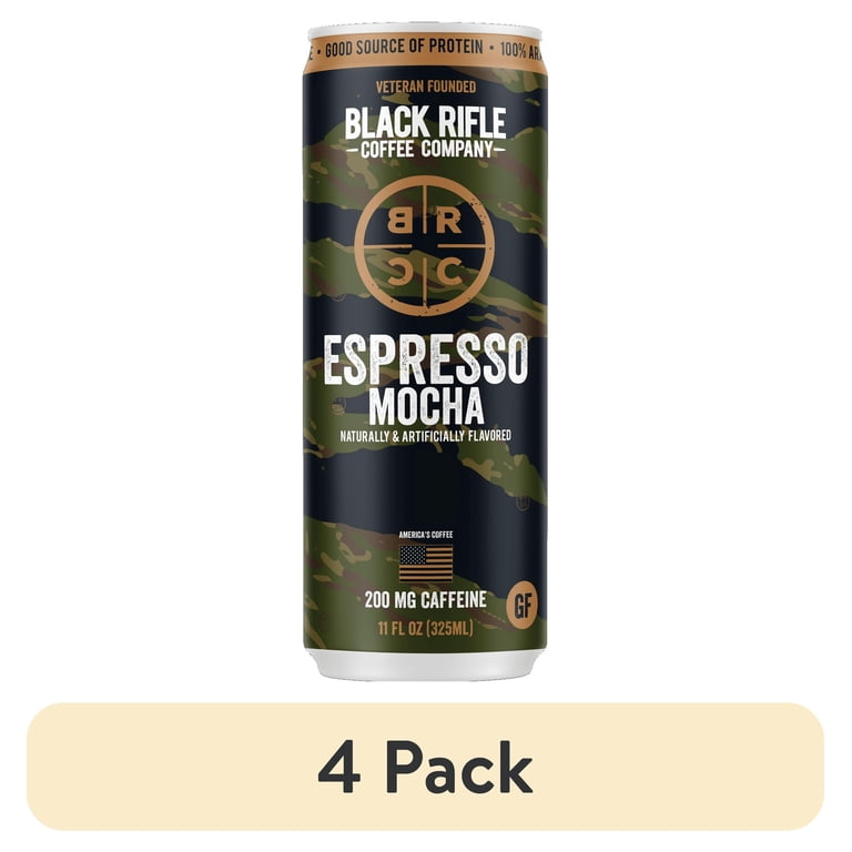 4 pack) Black Rifle Coffee Company Iced Flavored Espresso Mocha